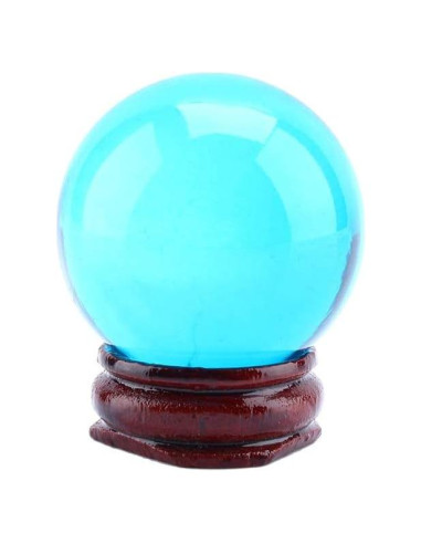 Esfera de Cristal K9 Azul Real Yosoo con Base 40mm