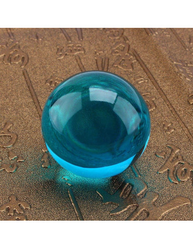 Esfera de Cristal K9 Azul Real Yosoo con Base 40mm