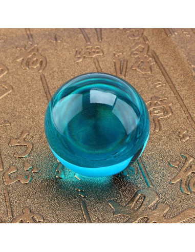 Esfera de Cristal K9 Azul Real Yosoo con Base 40mm