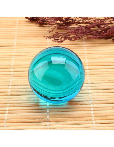 Esfera de Cristal K9 Azul Real Yosoo con Base 40mm