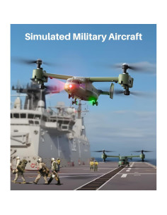 Helicóptero RC Syma X550 Verde con Acrobacias y LED 2