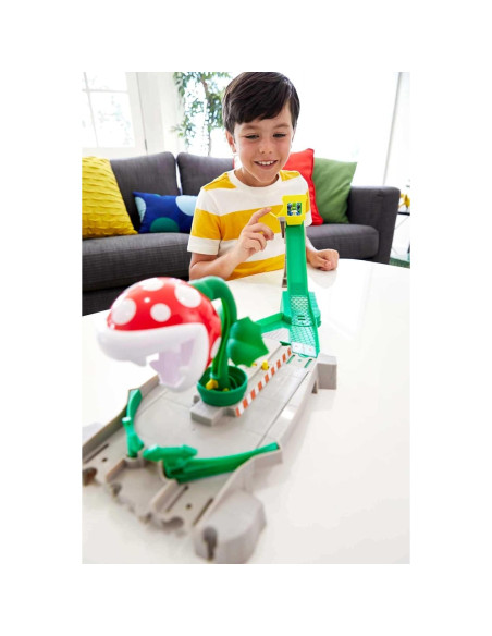 Juego de Pista Piranha Plant Hot Wheels Mario Kart Yoshi