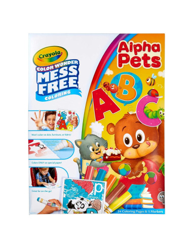 Set de Coloreado Crayola Color Wonder Alpha Pets 24 Páginas