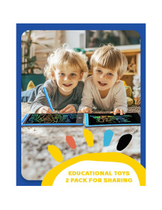 Tableta de Escritura LCD Bravokids 21.6 cm Azul 2 Paquetes 2