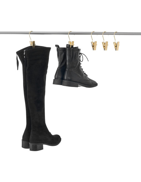 Ganchos para Botas BEWISHOME 50 Pcs Dorados Antideslizantes