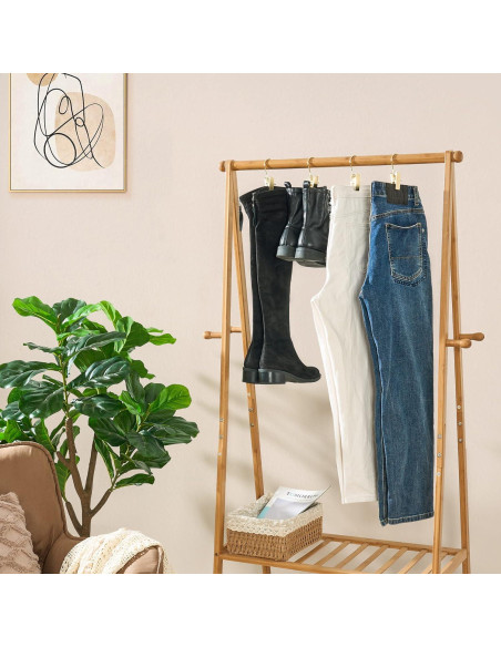 Ganchos para Botas BEWISHOME 50 Pcs Dorados Antideslizantes