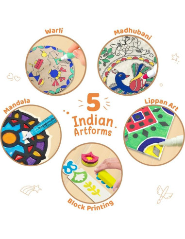Kit de Manualidades Imagimake - Arte Indio para Niños 8+