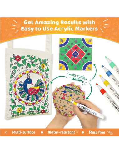 Kit de Manualidades Imagimake - Arte Indio para Niños 8+