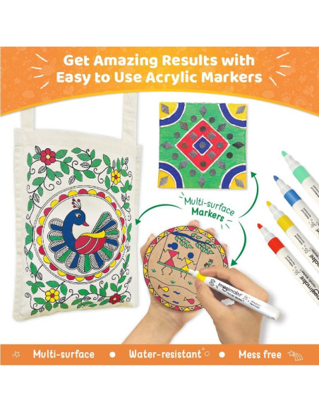 Kit de Manualidades Imagimake - Arte Indio para Niños 8+