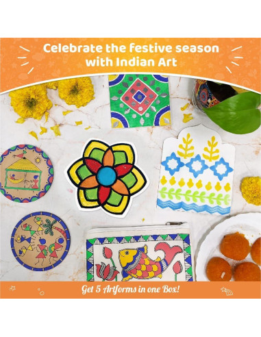 Kit de Manualidades Imagimake - Arte Indio para Niños 8+