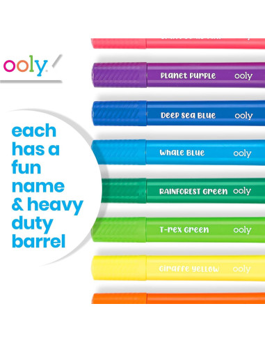 Marcadores Lavables Ooly Jumbo Punta Ancha 10 Colores
