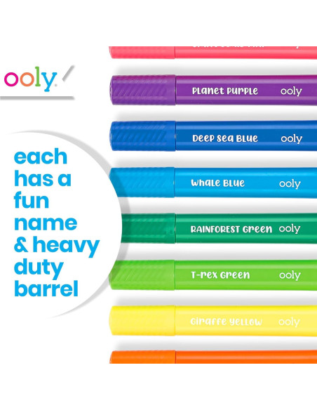 Marcadores Lavables Ooly Jumbo Punta Ancha 10 Colores