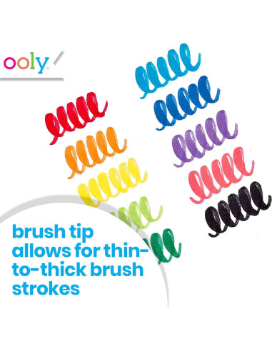 Marcadores Lavables Ooly Jumbo Punta Ancha 10 Colores