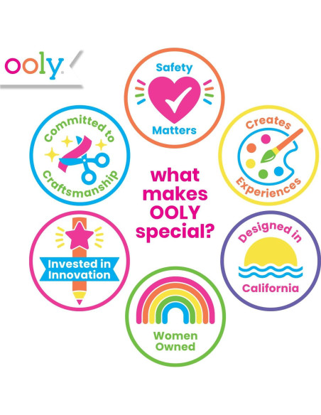 Marcadores Lavables Ooly Jumbo Punta Ancha 10 Colores