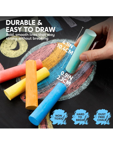 Juego de 16 Tizas Lavables JOYIN Multicolor para Niños