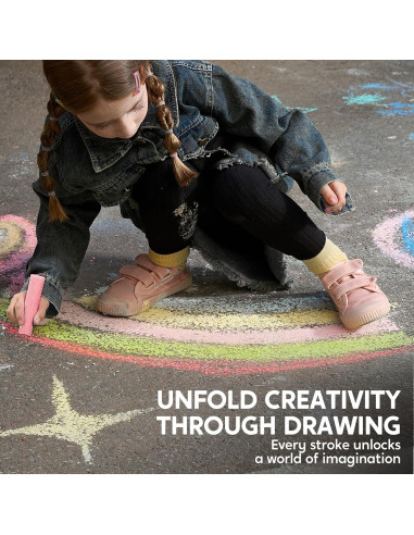 Juego de 16 Tizas Lavables JOYIN Multicolor para Niños