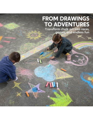 Juego de 16 Tizas Lavables JOYIN Multicolor para Niños