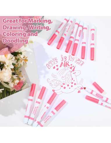 Marcadores Lavables Janlaugh 36 Pcs Rosa Punta Cónica