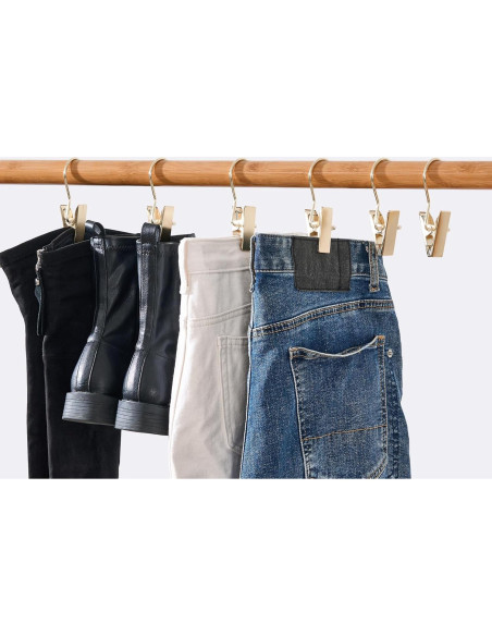 Ganchos para Botas BEWISHOME 50 Pcs Dorados Antideslizantes