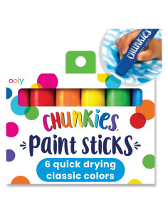 Palos de Pintura Ooly Chunkies 6 Colores Sin Desorden