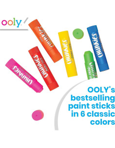 Palos de Pintura Ooly Chunkies 6 Colores Sin Desorden 2