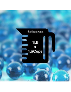 CYS EXCEL Relleno de Jarrón de Mármol de Vidrio Azul Claro 2