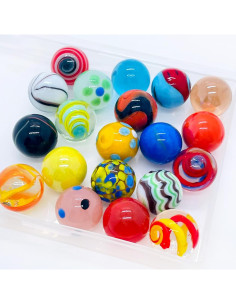 20 Canicas de Vidrio Coloridas Miutrue 16mm para Niños 2