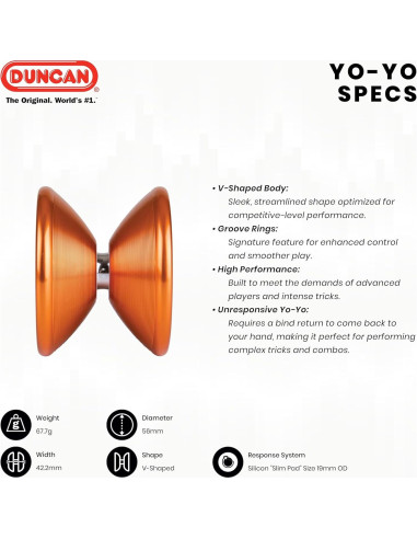 Yo-Yo Duncan Echo 2 Cobre Pro Nivel Experto No Responsivo