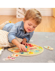 Rompecabezas de Madera B. toys 2-Pack Dinosaurios y Granja 2