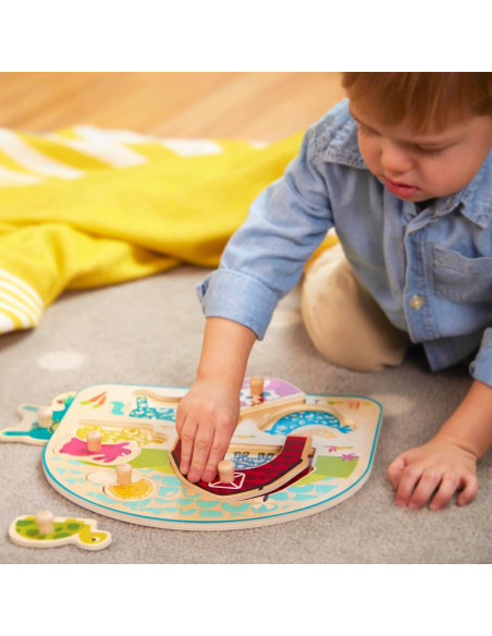 Rompecabezas de Madera B. toys 2-Pack Dinosaurios y Granja