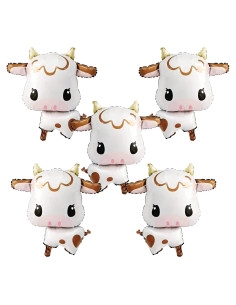 5 Piezas Globo de Vaca Mylar 76 cm para Fiesta de Bebé