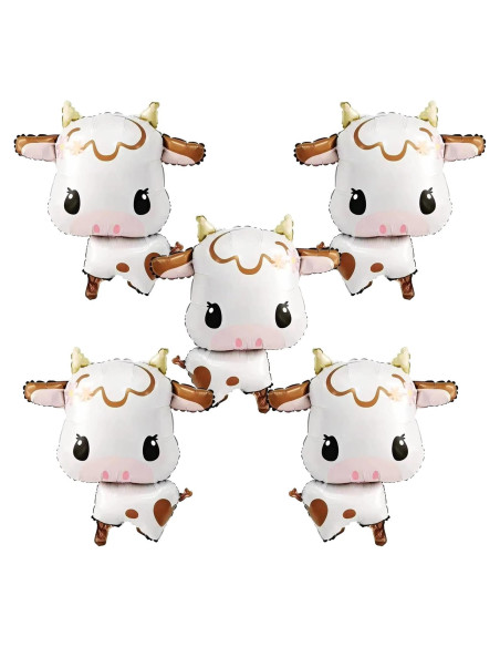5 Piezas Globo de Vaca Mylar 76 cm para Fiesta de Bebé