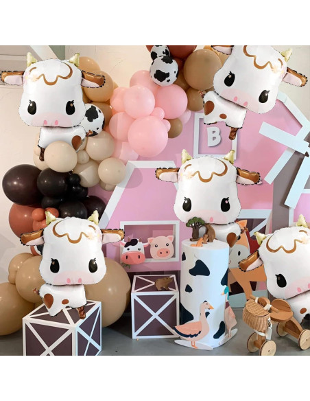 5 Piezas Globo de Vaca Mylar 76 cm para Fiesta de Bebé