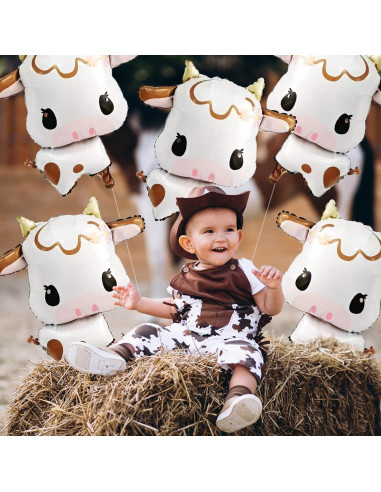 5 Piezas Globo de Vaca Mylar 76 cm para Fiesta de Bebé
