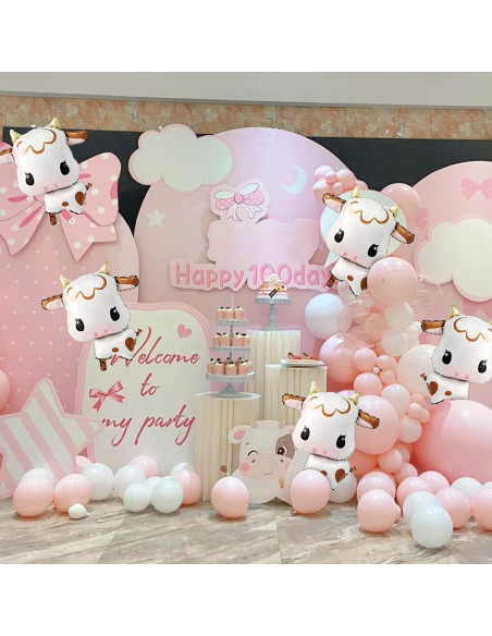 5 Piezas Globo de Vaca Mylar 76 cm para Fiesta de Bebé