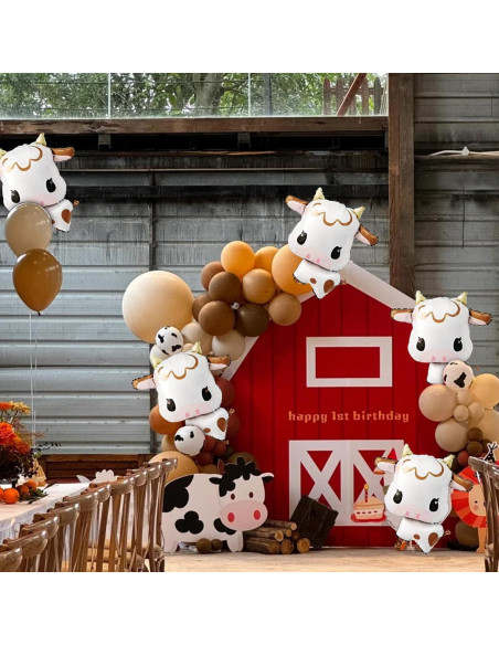 5 Piezas Globo de Vaca Mylar 76 cm para Fiesta de Bebé