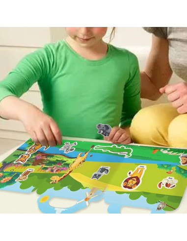 Libros de Pegatinas Reutilizables Yowlieu 4 Pcs Educativos