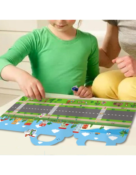 Libro de Pegatinas Reutilizables Yowlieu Vehículos 3 a 6 Años