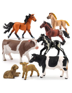 Conjunto de Animales de Granja 8PCS LC JoyCre Juguetes