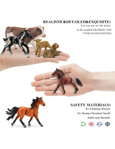 Conjunto de Animales de Granja 8PCS LC JoyCre Juguetes 2