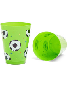 Tazas Reutilizables BLUE PANDA 16 Piezas Verde Fútbol 2