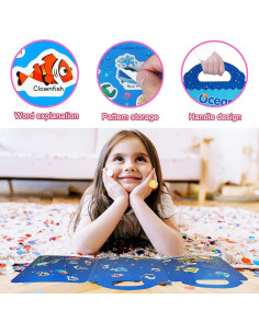 Libros de Pegatinas Reutilizables Yowlieu 2 Pcs Animales 2