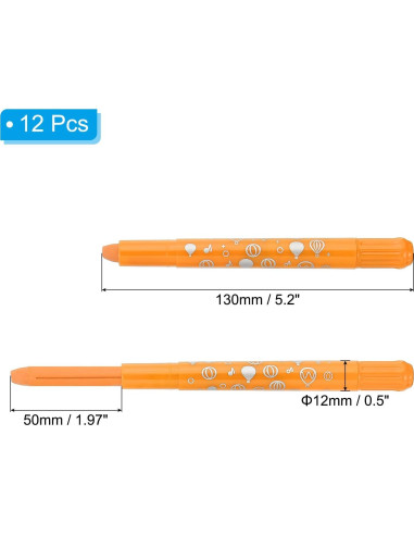 Crayones Acuarelables PATIKIL 12 Pcs Naranja Amarillo