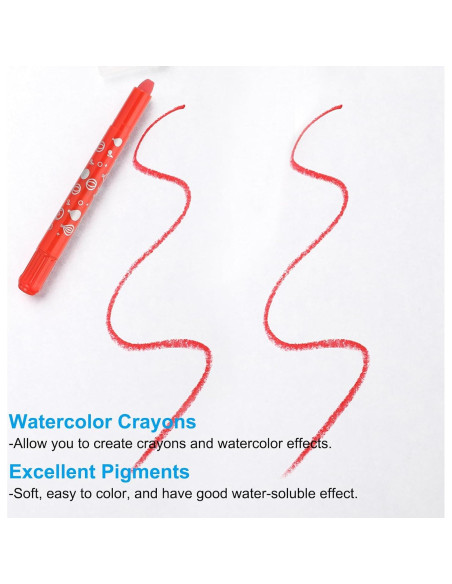 Crayones Acuarelables PATIKIL 12 Pcs Naranja Amarillo