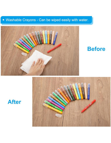 Crayones Acuarelables PATIKIL 12 Pcs Naranja Amarillo