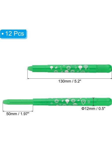 Crayones Acuarelables PATIKIL 12Pcs Verde Esmeralda