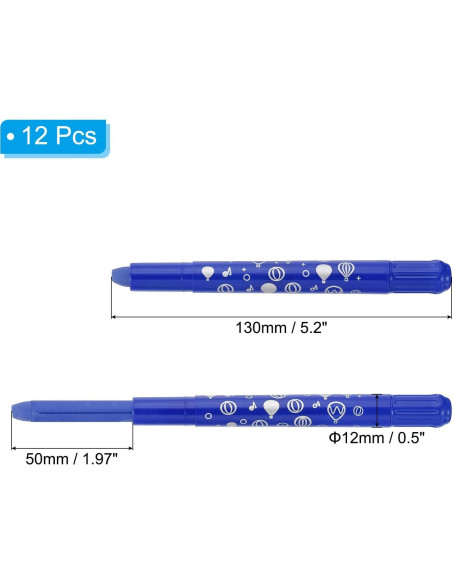 Crayones Acuarelables PATIKIL 12Pcs Azul Profundo