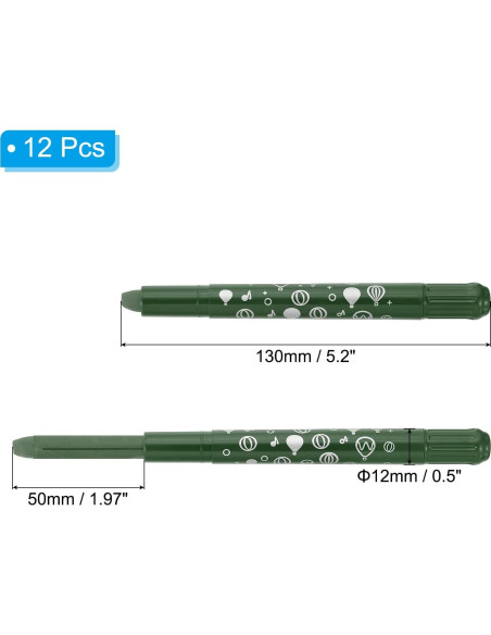 Crayones Acuarelables PATIKIL 12Pcs Verde Oscuro