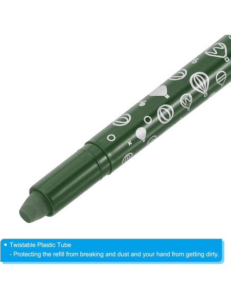 Crayones Acuarelables PATIKIL 12Pcs Verde Oscuro