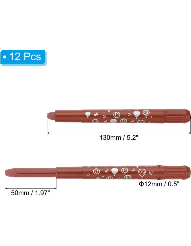 Crayones Acuarelables PATIKIL 12Pcs Lavables Marrón